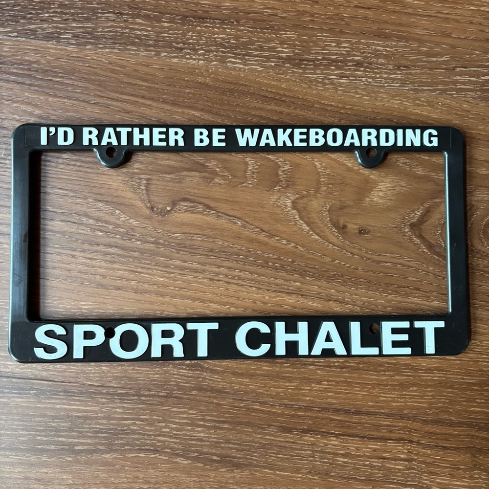 Wakeboarding Sport Chalet License Plate Frame